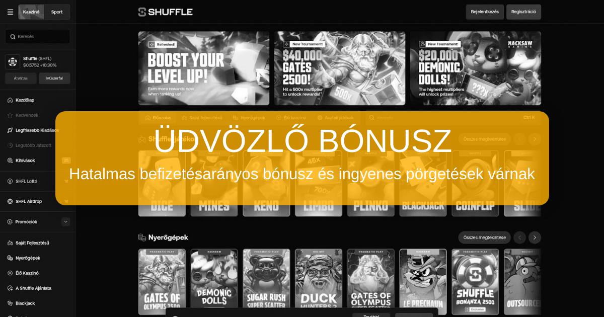 Shuffle Casino welcome bonus