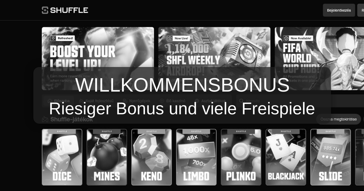 Shuffle Casino welcome bonus