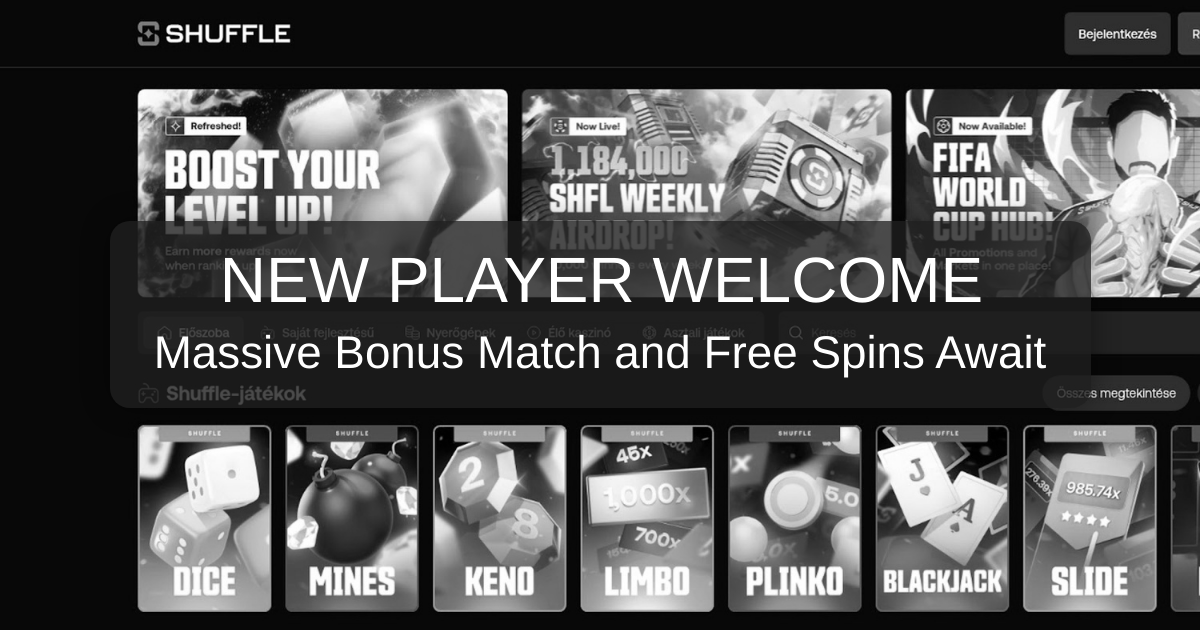 Shuffle Casino welcome bonus